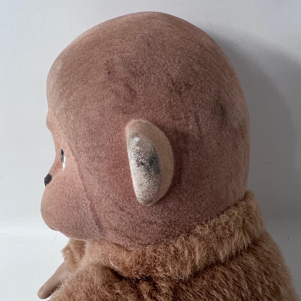 Zoo Borns Baby Monkey Flocked Head Plush Retro 90s Toy Vintage 1994 Ed Kaplan - Picture 2 of 9